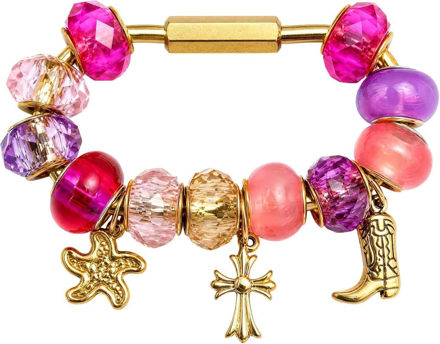Cute Flower Brass Screw Locking Keychain
