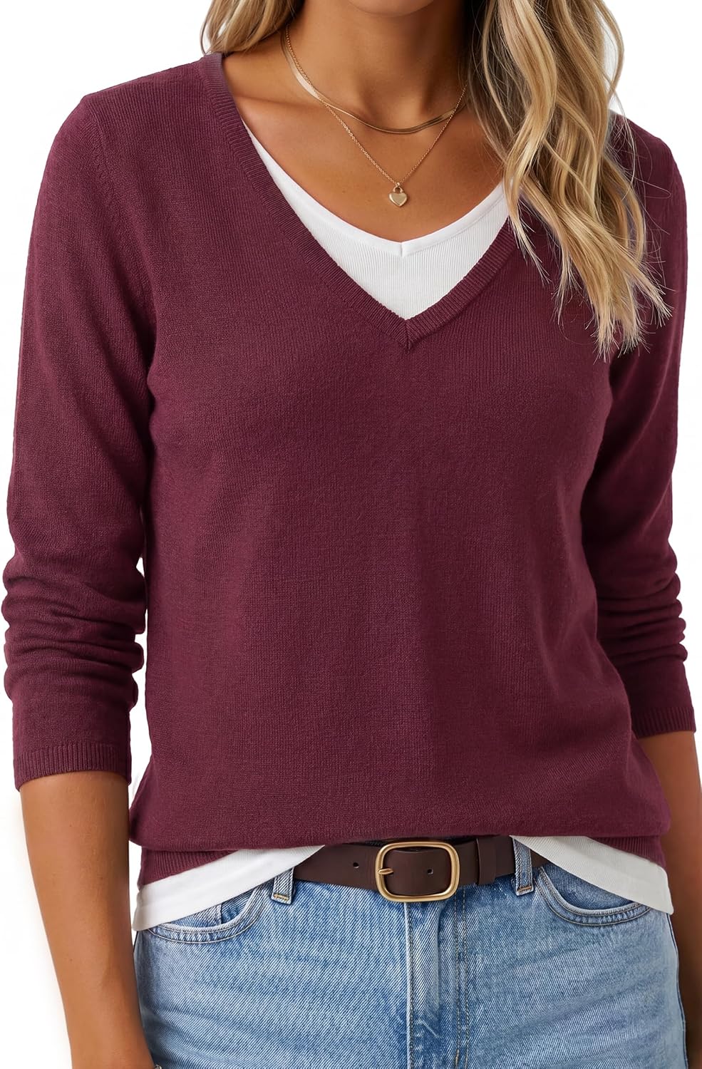 Womens Cashmere Fall Sweater Tops Long Sleeve Casual Trendy Fashion Outfits Gray