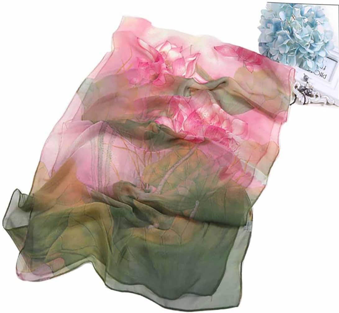 Women Lightweight Fashion Scarves Print Floral Pattern Scarf Shawl Wraps