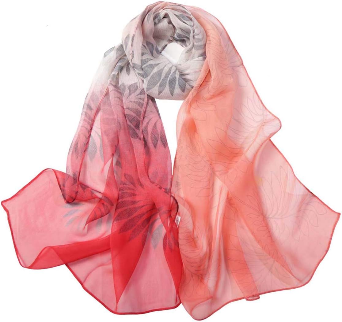 Women Lightweight Fashion Scarves Print Floral Pattern Scarf Shawl Wraps