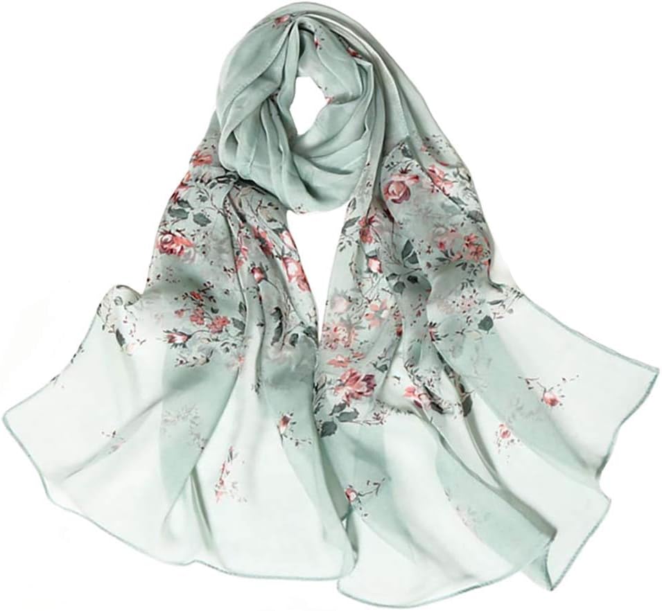 Women Lightweight Fashion Scarves Print Floral Pattern Scarf Shawl Wraps