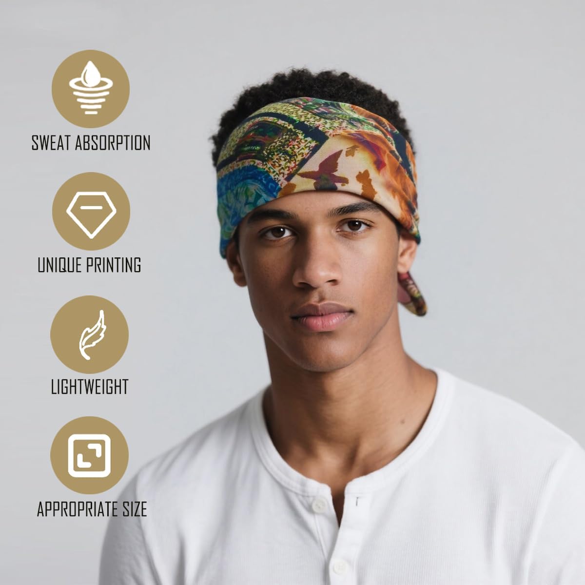 Soft Material. Lightweight Bandana Scarf for Women Man Boy Girl