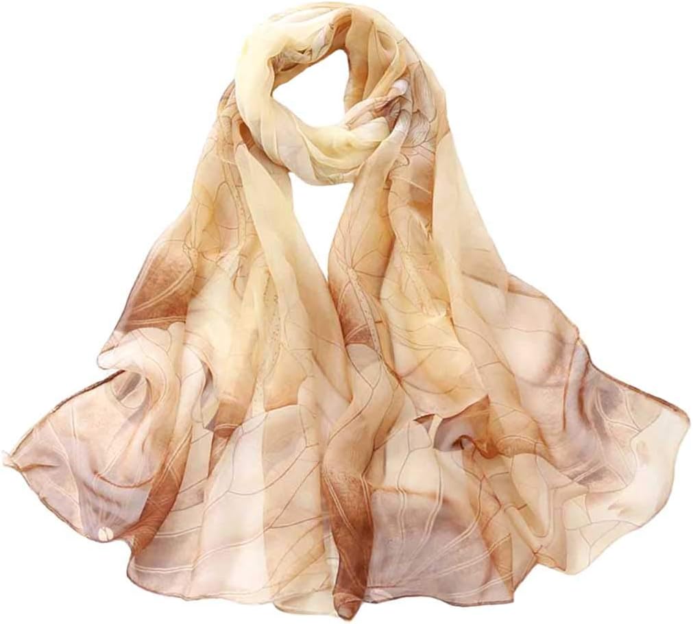 Women Lightweight Fashion Scarves Print Floral Pattern Scarf Shawl Wraps