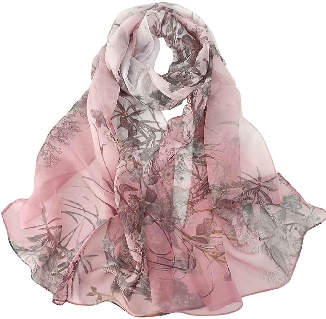 Women Lightweight Fashion Scarves Print Floral Pattern Scarf Shawl Wraps