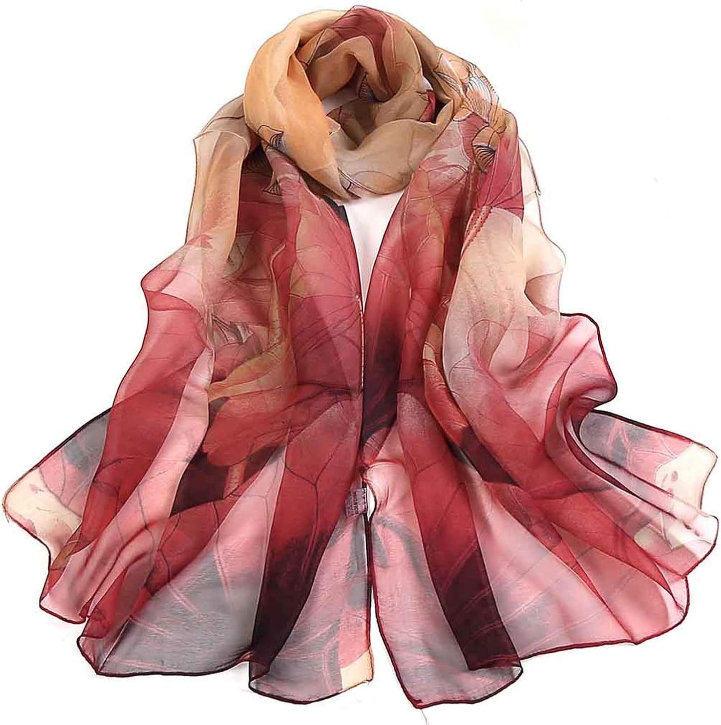 Women Lightweight Fashion Scarves Print Floral Pattern Scarf Shawl Wraps