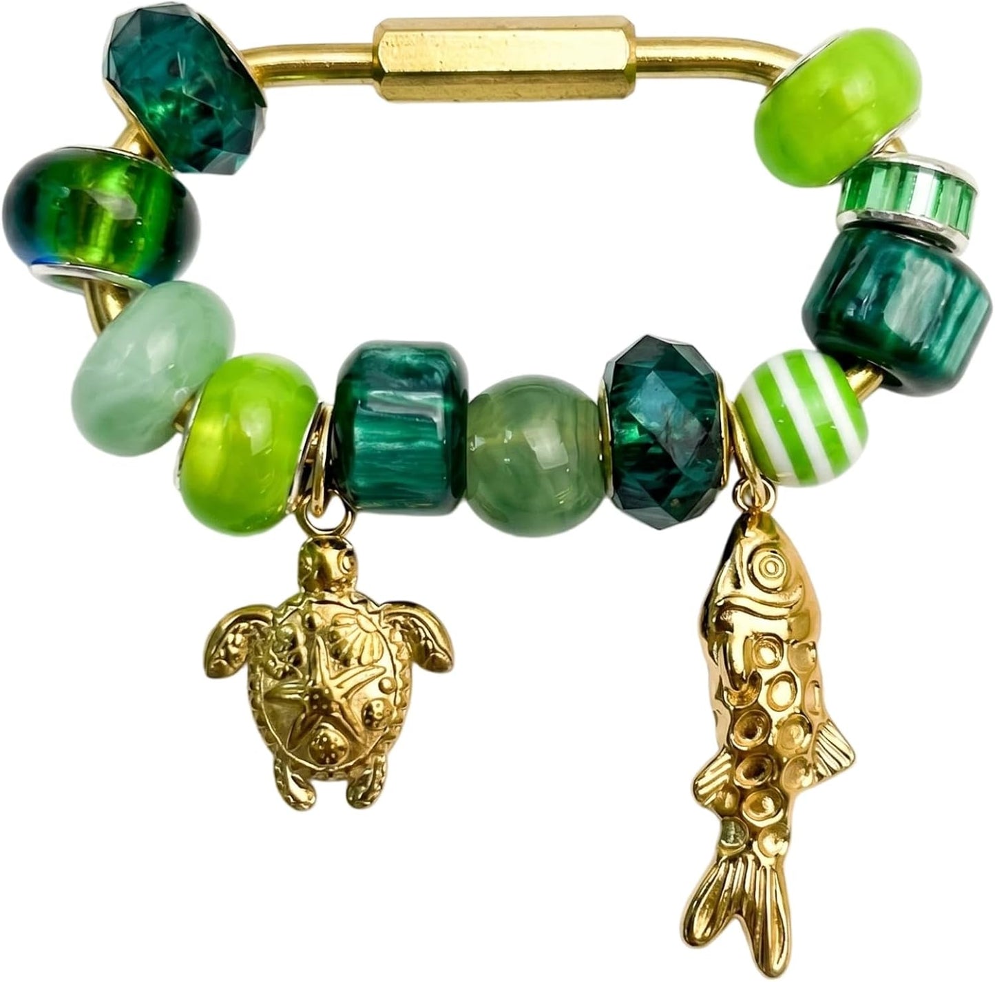 Cute Flower Brass Screw Locking Keychain