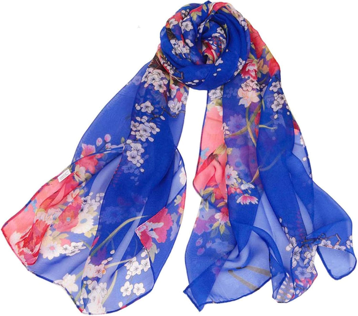 Women Lightweight Fashion Scarves Print Floral Pattern Scarf Shawl Wraps