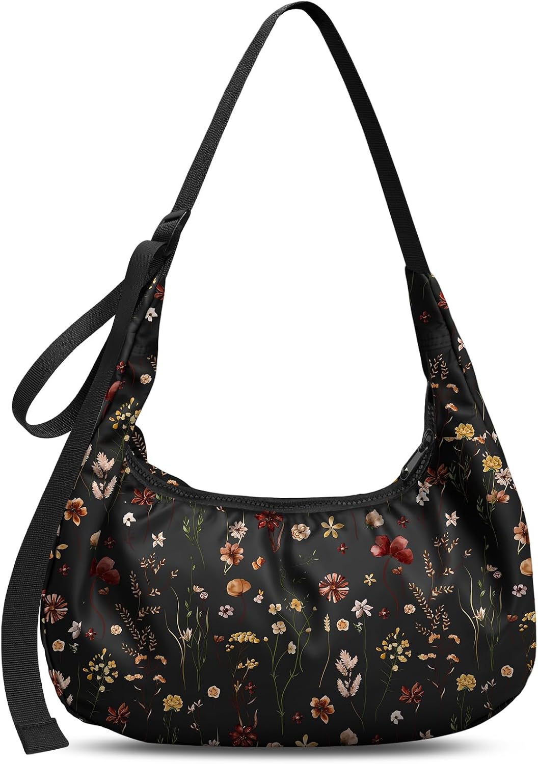 Waterproof Nylon. Adjustable Strap. Spacious and Stylish. Black Butterfly