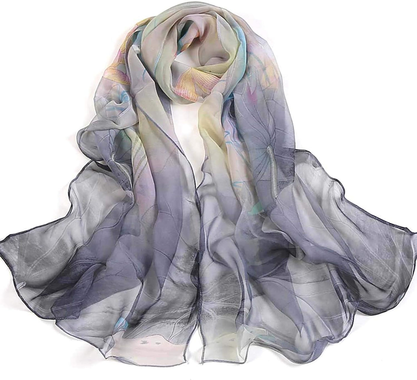 Women Lightweight Fashion Scarves Print Floral Pattern Scarf Shawl Wraps