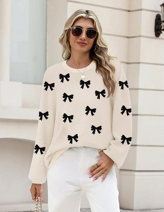2026 Knit Sweatshirt | Womens Long Sleeve Plus Size Sweaters. Cute Knit Clothes.