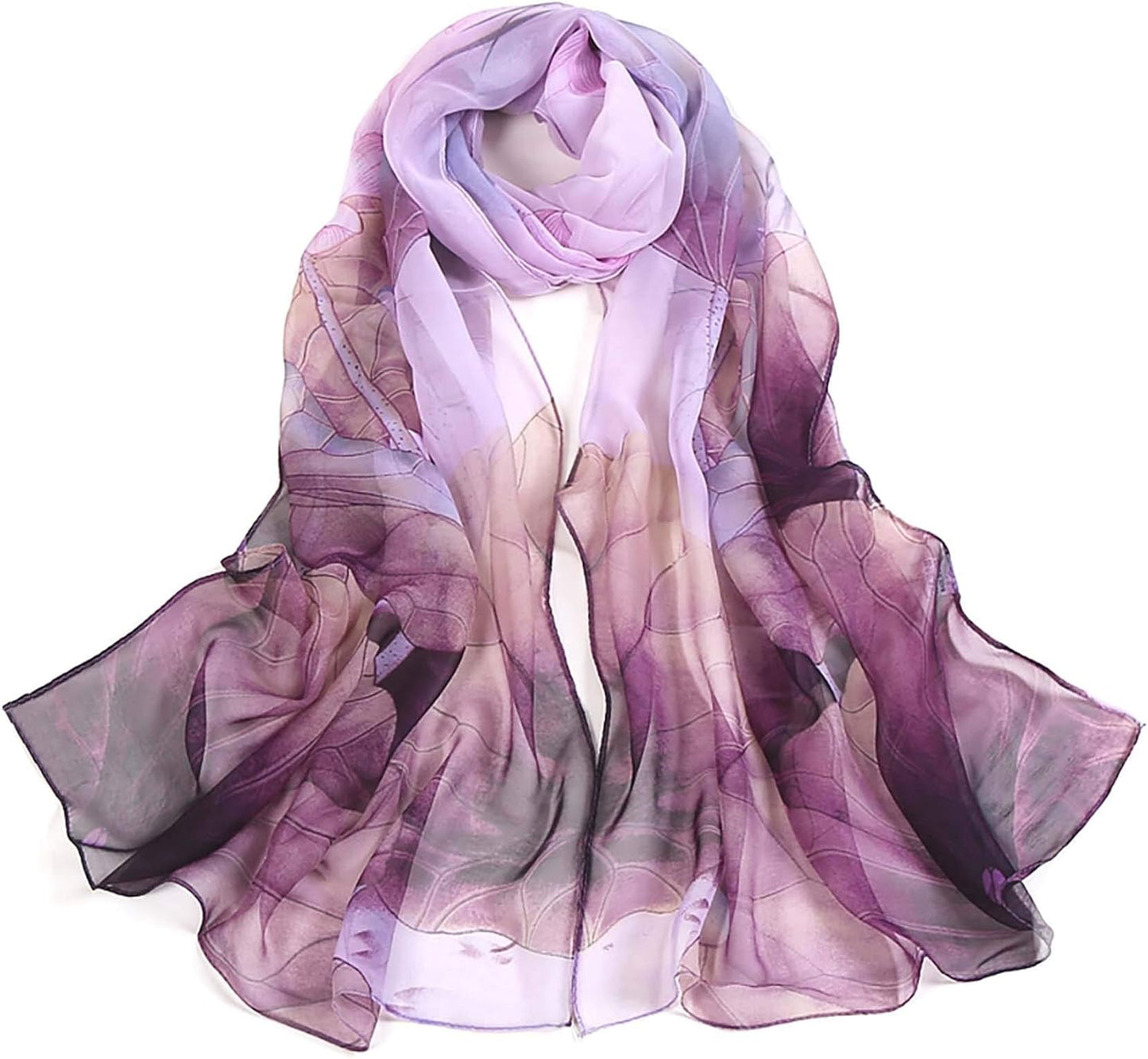 Women Lightweight Fashion Scarves Print Floral Pattern Scarf Shawl Wraps