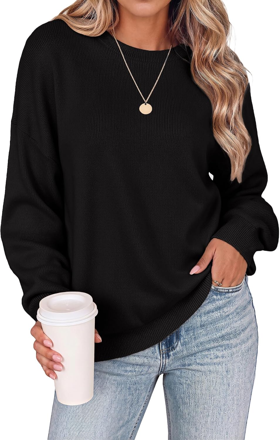2026 Knit Sweatshirt | Womens Long Sleeve Plus Size Sweaters. Cute Knit Clothes.