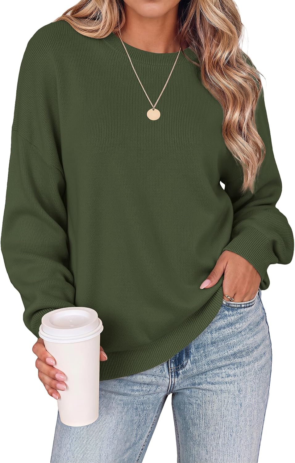 2026 Knit Sweatshirt | Womens Long Sleeve Plus Size Sweaters. Cute Knit Clothes.