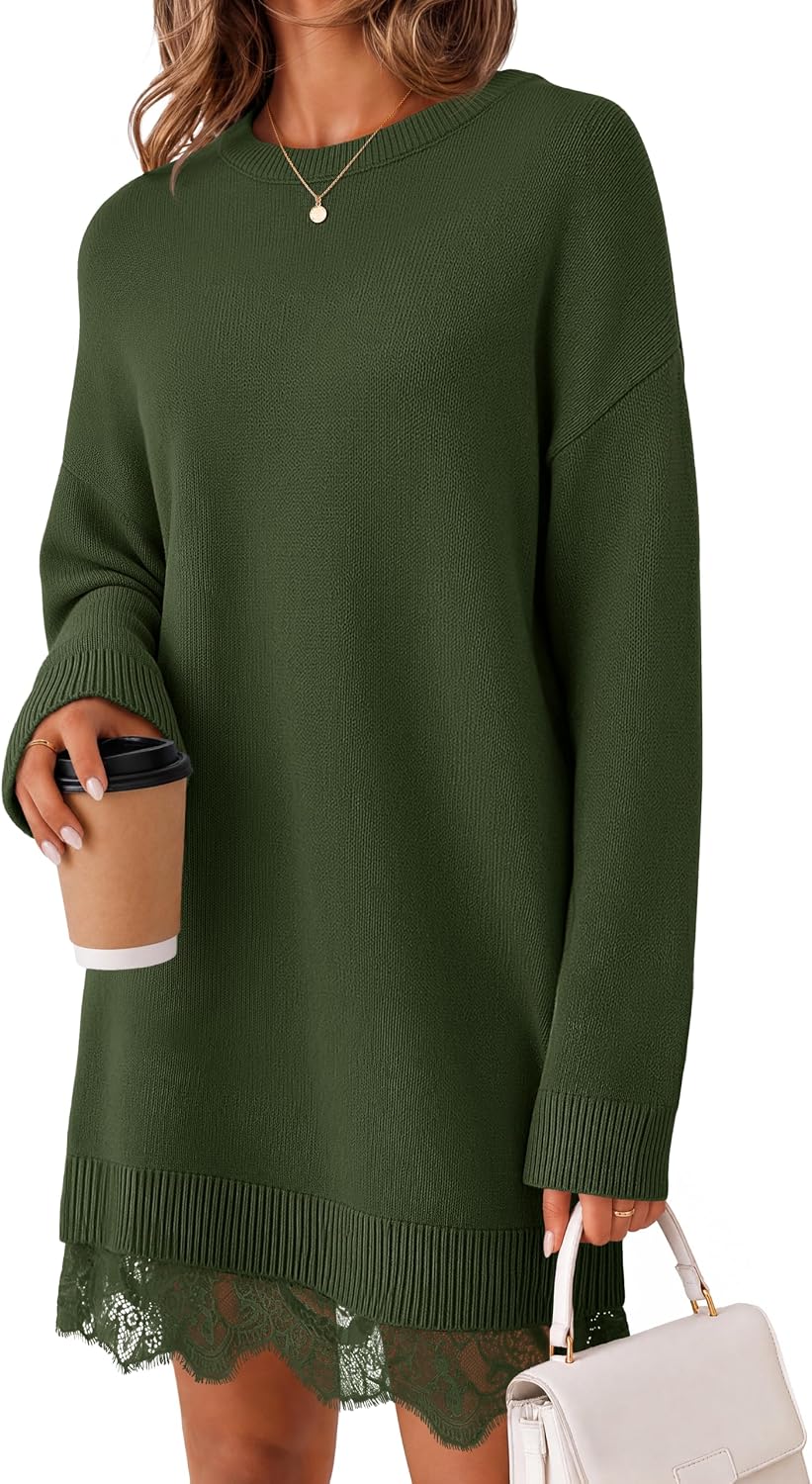 Patchwork. Crew Neck. Above Knee Length. Twofer Pullover. Ribbed. Drop Shoulder. Loose Fit. Soft.