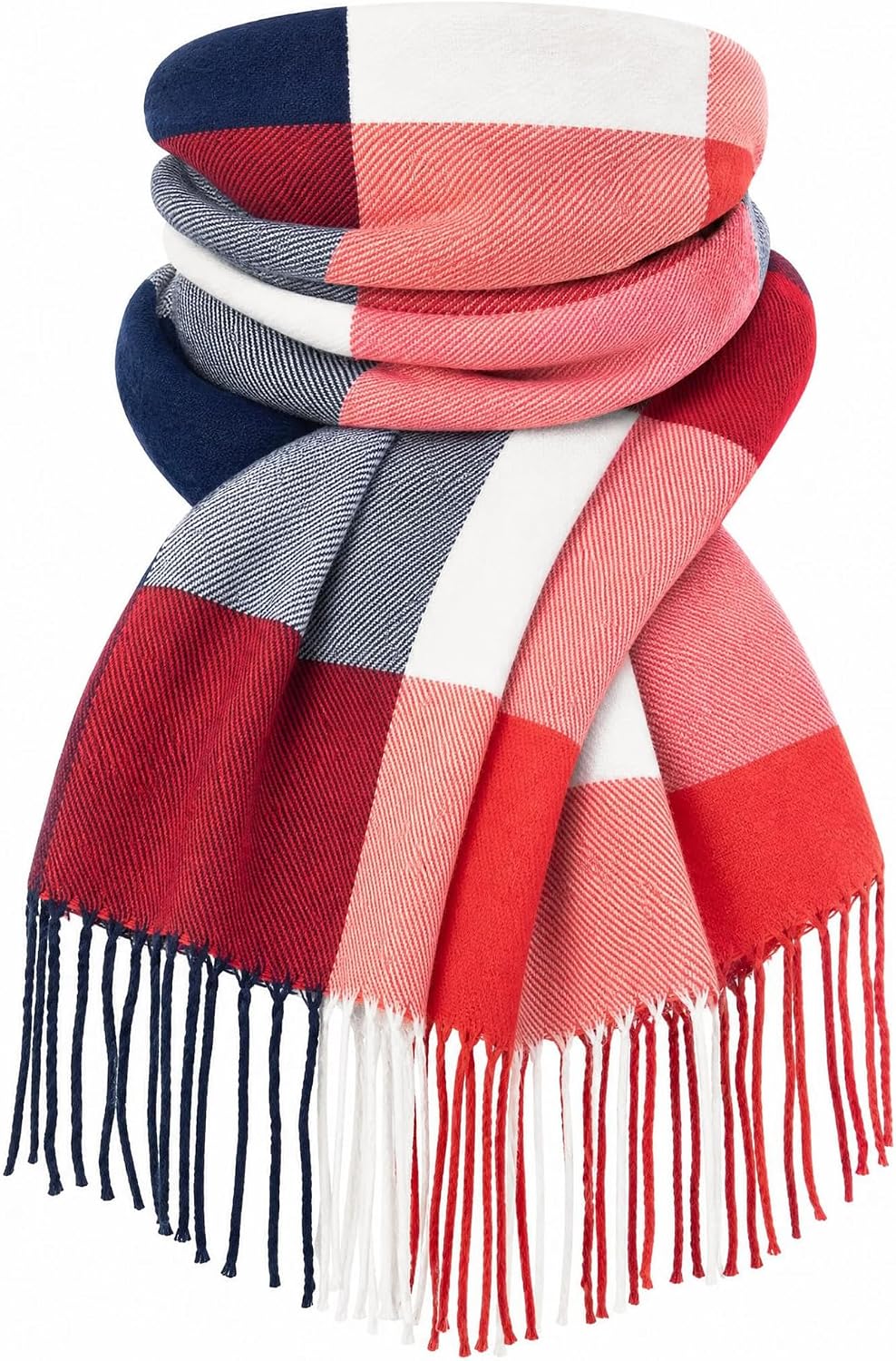 Women Long Plaid Scarves Ladies Gifts | Warm Cashmere-Like Softness. Chic Plaid Design. Versatile Wrap Shawl. Oversized Blanket Scarf.