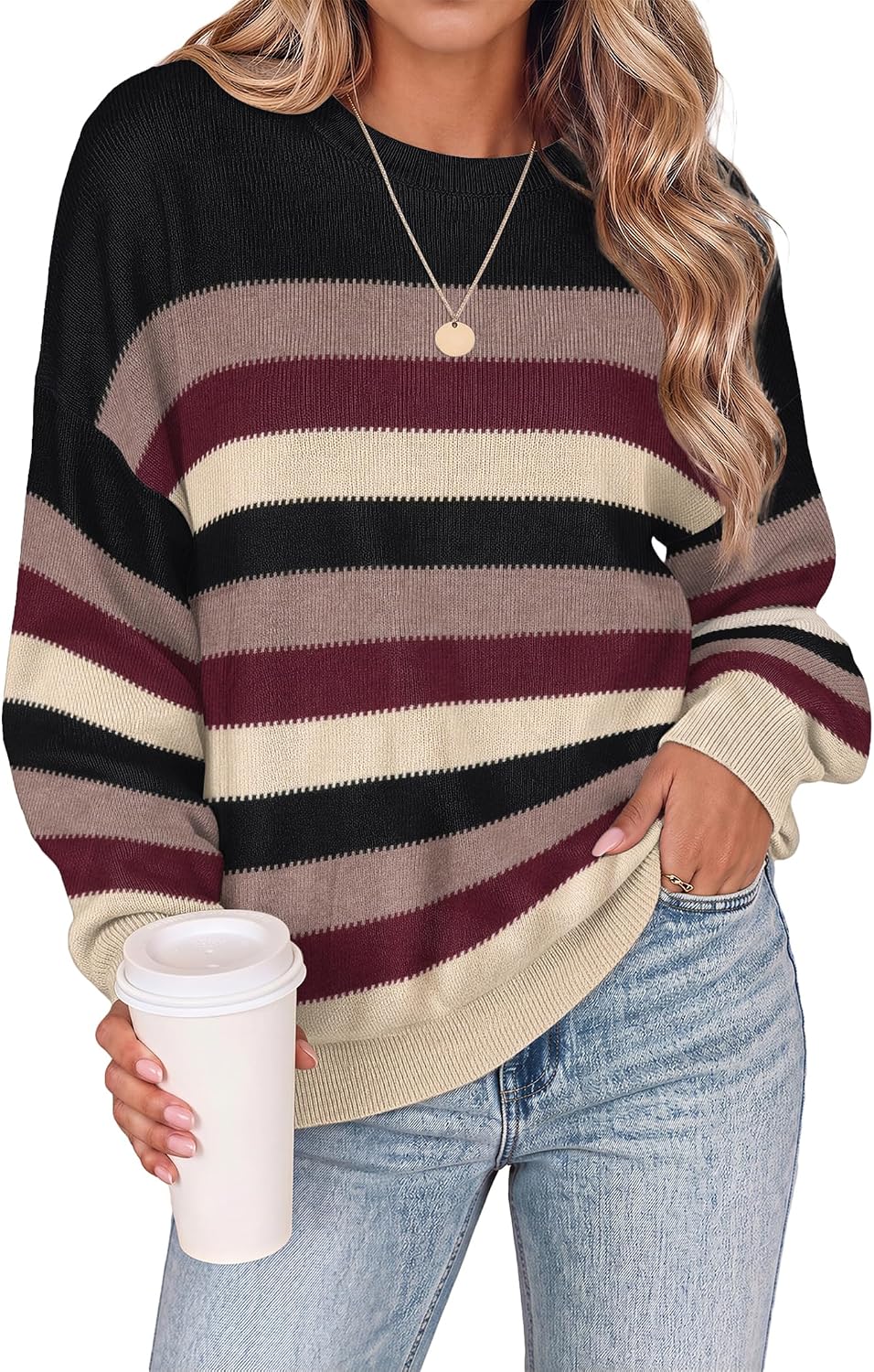 2026 Knit Sweatshirt | Womens Long Sleeve Plus Size Sweaters. Cute Knit Clothes.