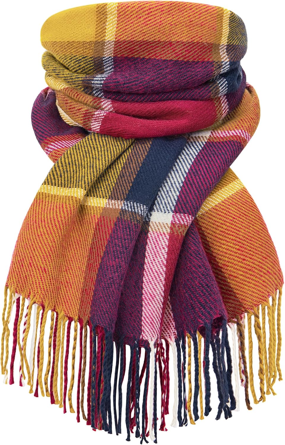 Women Long Plaid Scarves Ladies Gifts | Warm Cashmere-Like Softness. Chic Plaid Design. Versatile Wrap Shawl. Oversized Blanket Scarf.