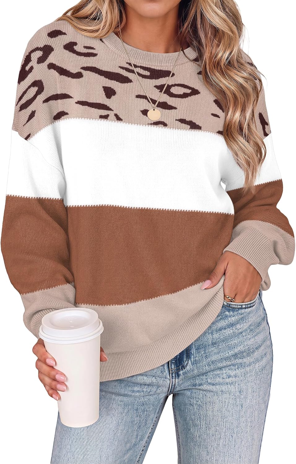 2026 Knit Sweatshirt | Womens Long Sleeve Plus Size Sweaters. Cute Knit Clothes.