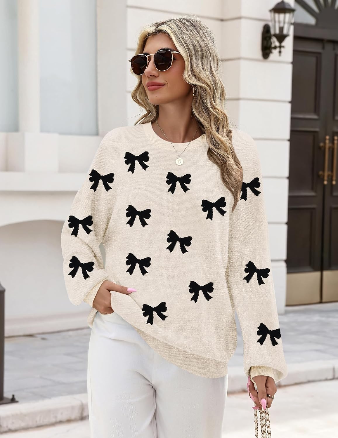 2026 Knit Sweatshirt | Womens Long Sleeve Plus Size Sweaters. Cute Knit Clothes.