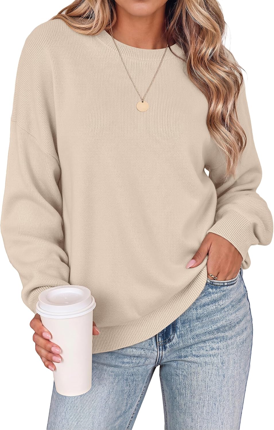 2026 Knit Sweatshirt | Womens Long Sleeve Plus Size Sweaters. Cute Knit Clothes.
