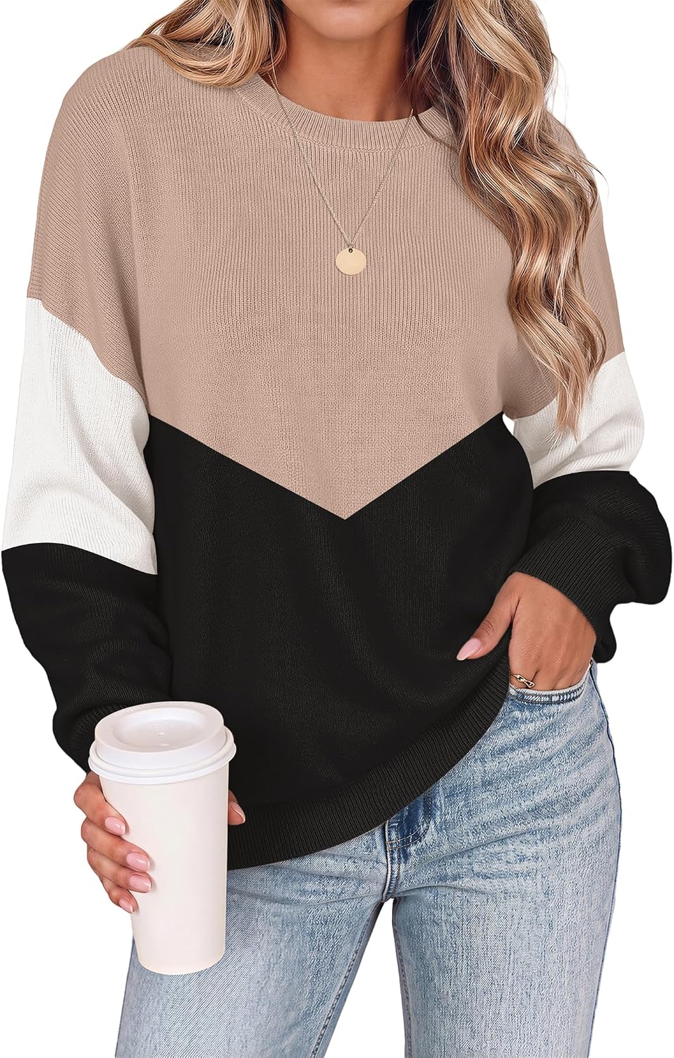 2026 Knit Sweatshirt | Womens Long Sleeve Plus Size Sweaters. Cute Knit Clothes.