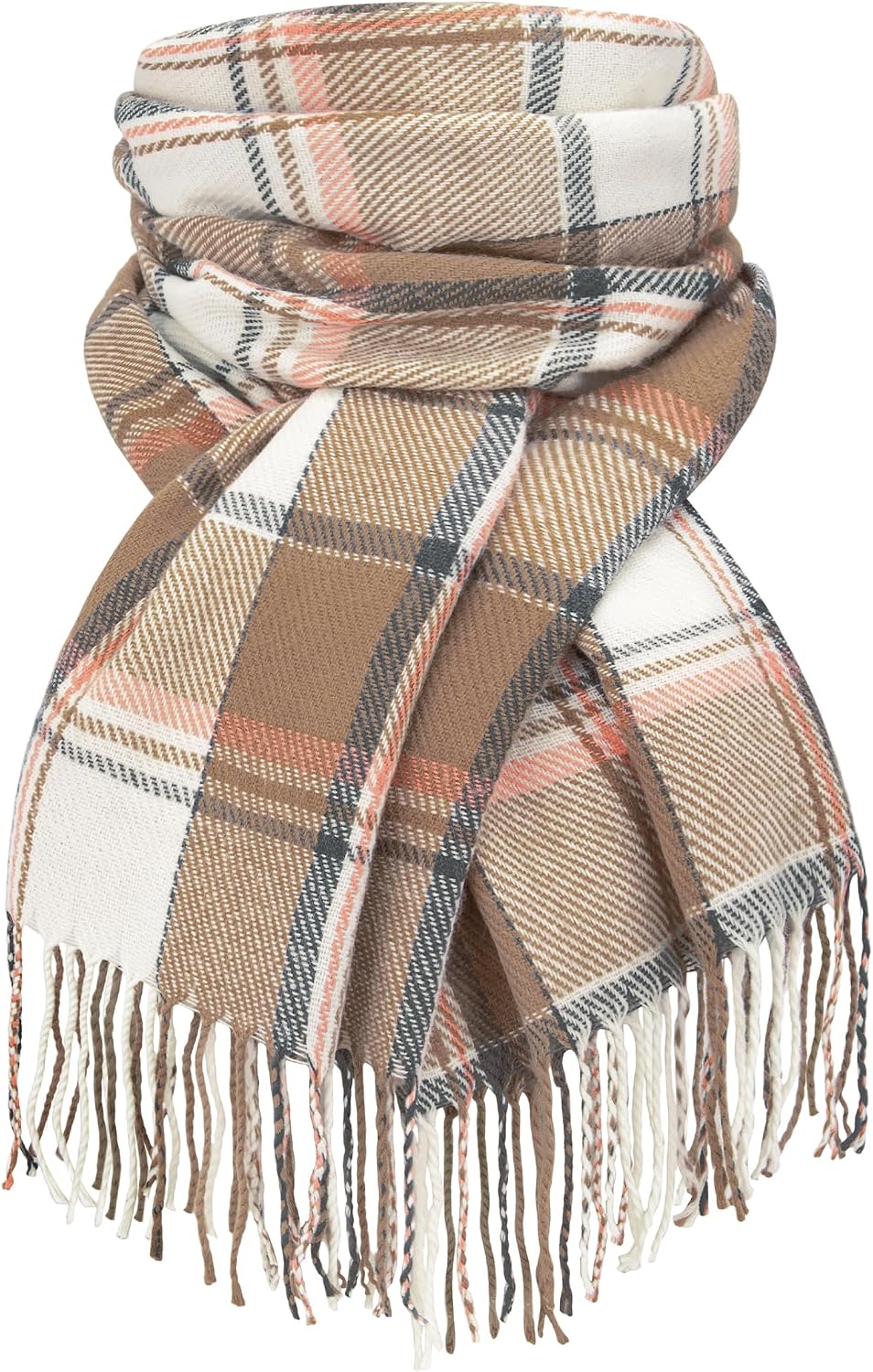 Women Long Plaid Scarves Ladies Gifts | Warm Cashmere-Like Softness. Chic Plaid Design. Versatile Wrap Shawl. Oversized Blanket Scarf.