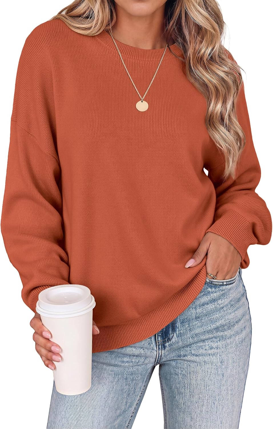 2026 Knit Sweatshirt | Womens Long Sleeve Plus Size Sweaters. Cute Knit Clothes.