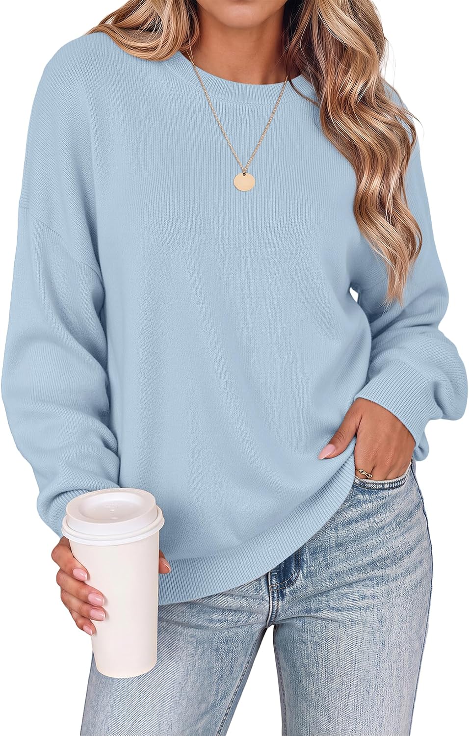 2026 Knit Sweatshirt | Womens Long Sleeve Plus Size Sweaters. Cute Knit Clothes.
