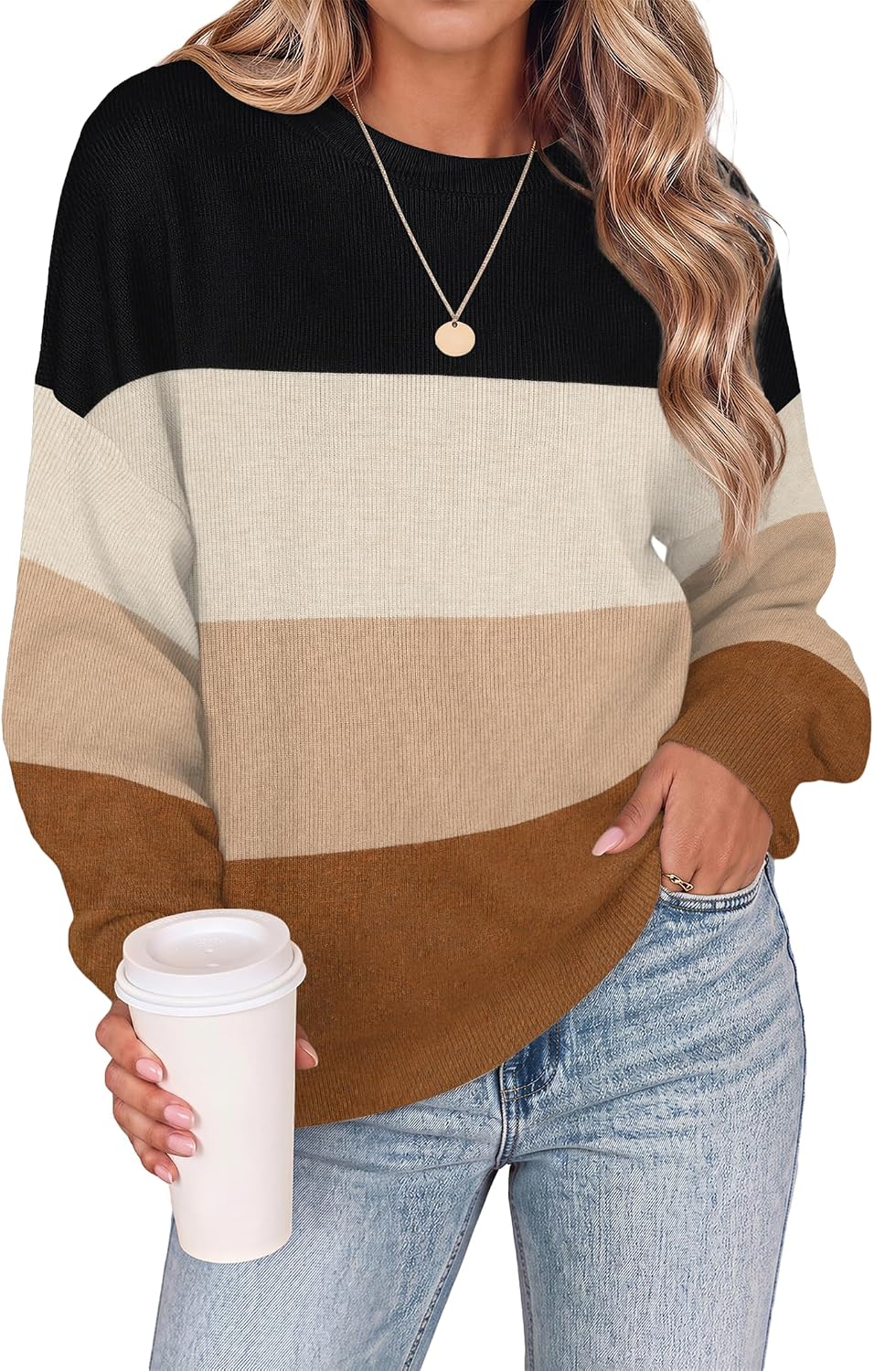 2026 Knit Sweatshirt | Womens Long Sleeve Plus Size Sweaters. Cute Knit Clothes.