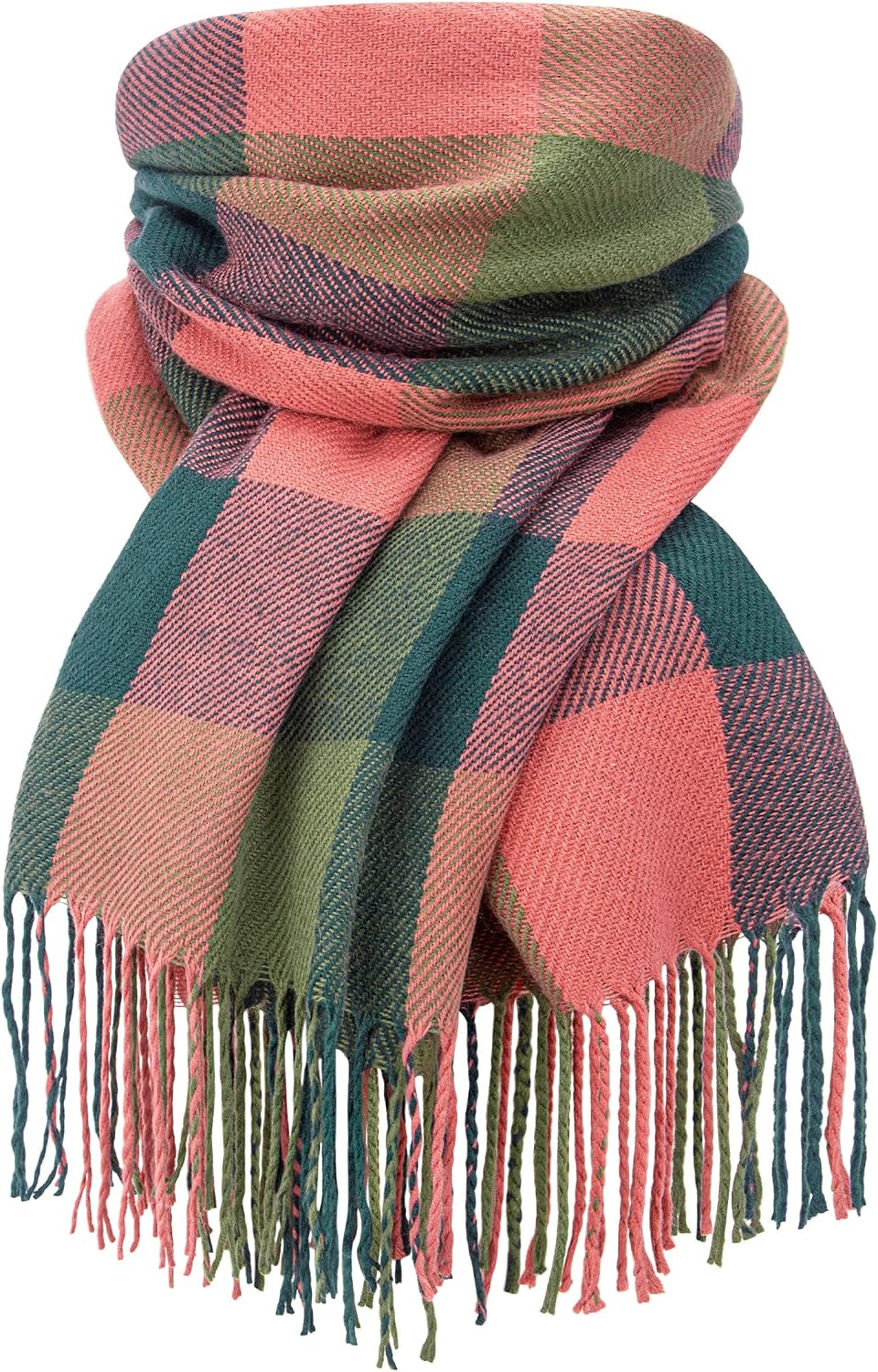 Women Long Plaid Scarves Ladies Gifts | Warm Cashmere-Like Softness. Chic Plaid Design. Versatile Wrap Shawl. Oversized Blanket Scarf.
