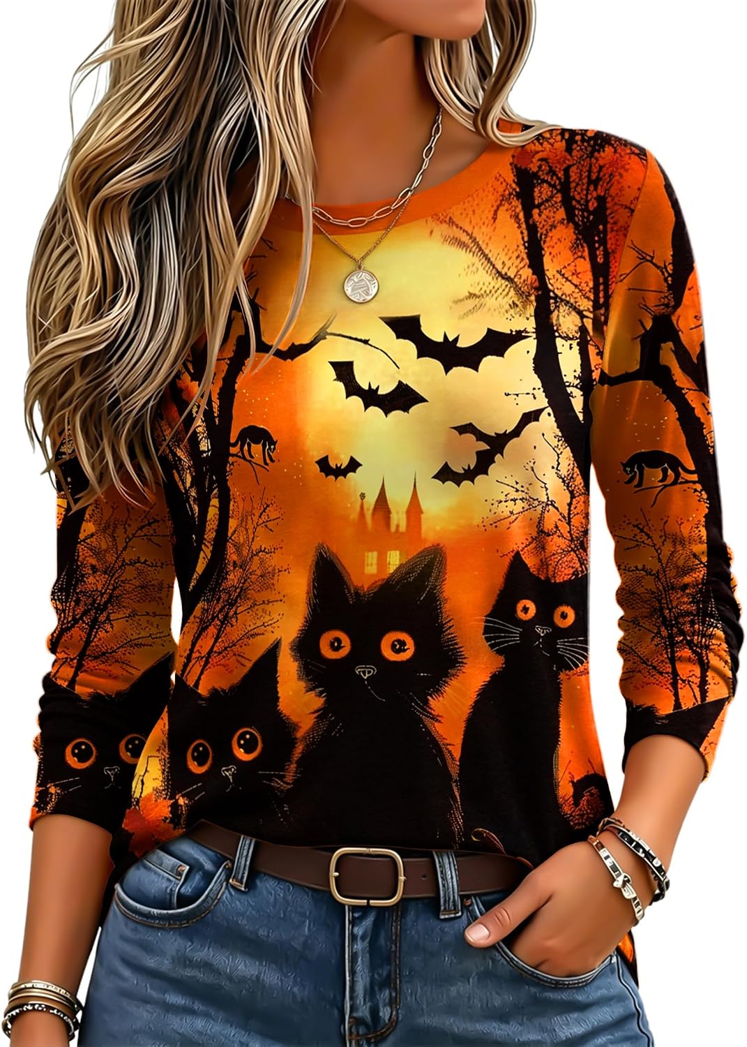 Women Trendy Long Sleeve Tshirts Underscrubs Layer Tee Lightweight Crewneck Plain Shirts