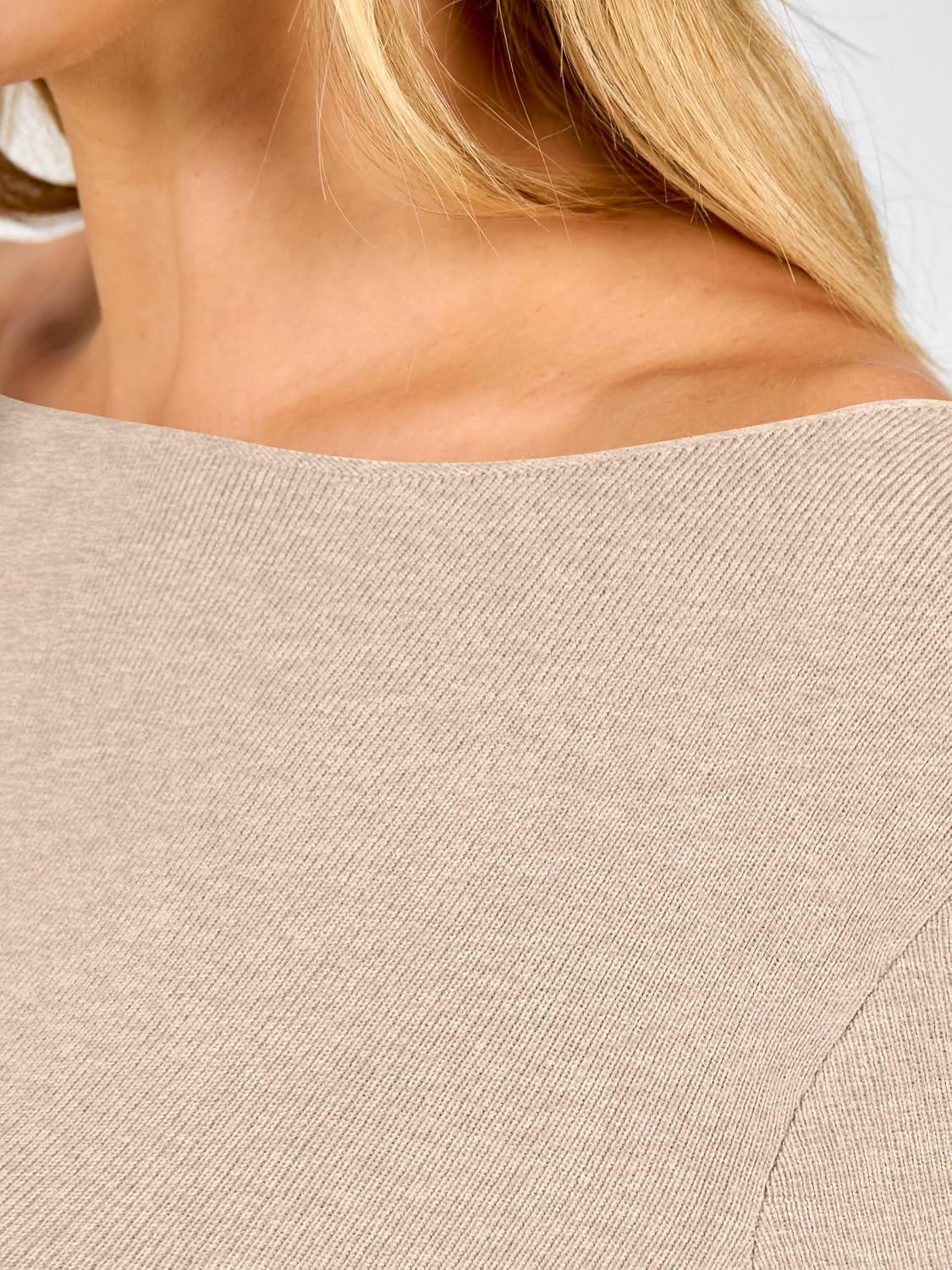 Women's Fall Long Sleeve Boat Neck Lightweight Sweaters | Wool Blend Soft Knit. Comfy Soft Slim Fit Pullover Top. Business Casual Work Outfits.